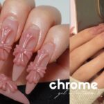 【セルフネイル】超流行りのビッグクロムネイルやってみた⋆♱✮♱⋆／長さだし／ネイルasmr