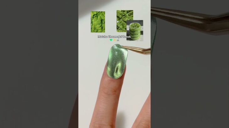 Matcha tırnaklar mı?🫠💚🍵 #ohora #jeltırnak #nails #nailinspo #nailart