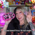 ⋆⭐︎Kawaii Press-On nail stands✮⋆ Huge haul of custom magnetic nail stands 🎀✨