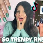Recreating The VIRAL TikTok Glass Cat Eye Nail Trend… Did It Actually Work?! Using Amazon Press Ons