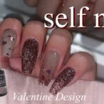 【セリア】大人ブラウンでバレンタインネイル🍫🤎｜セルフネイル