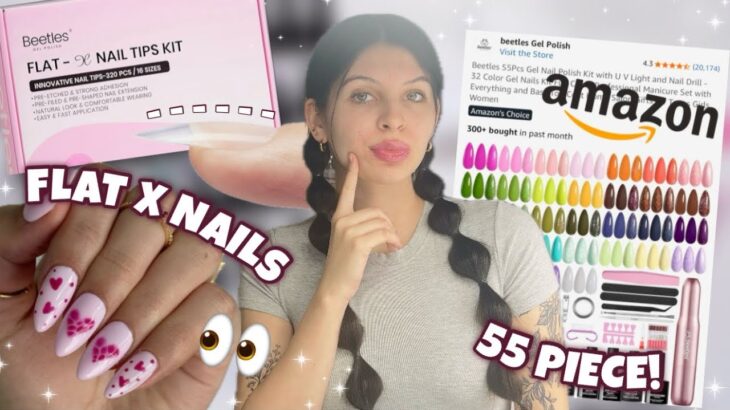 Beetles 55 Piece All In One Gel Nail Starter Kit Amazon’s BEST Nail Kit?! + Flat X Nail Application