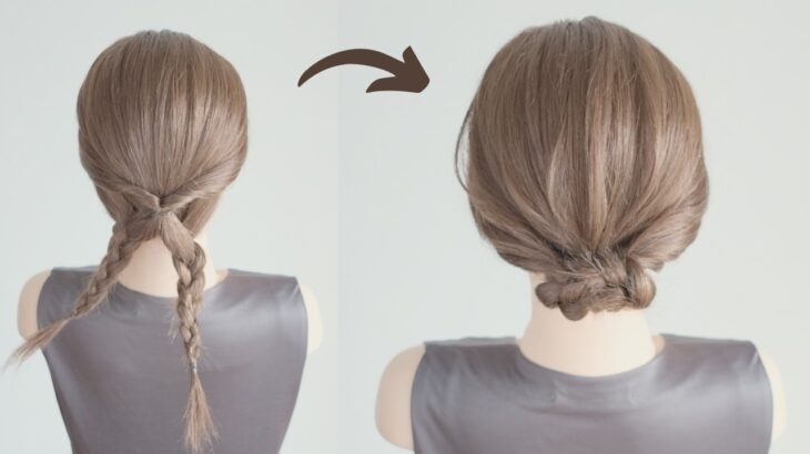 Easy Low Bun Hairstyle Tutorial / No Bobby Pins Hair Updo