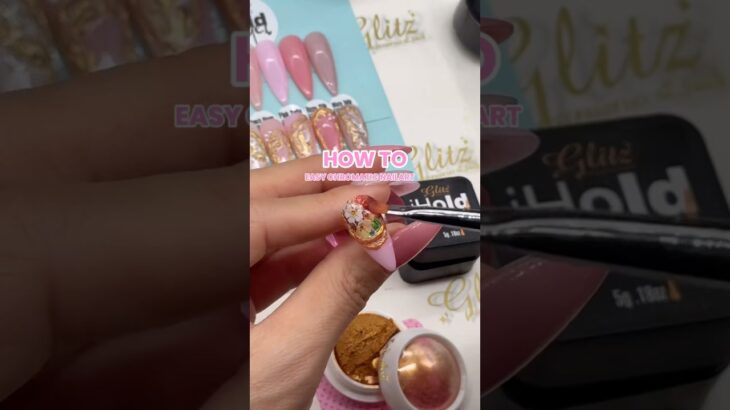 How to easy chromatic nailart  #glitzaccessoriesandsuch #glitztransferfoil #glitzchromatic