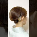 短い髪でもできる 着物ヘアセット 64 ボブヘアアレンジ 訪問着 留袖 付下げ 小紋ヘアスタイル！セルフヘアアレンジ #shorts  #セルフヘアアレンジ #簡単ヘアアレンジ #hairstyle