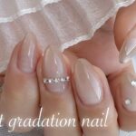 【セルフネイル】上品なちゅるんとマグネットグラデーションネイル🫧