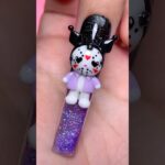 Kuromi the 13th 💜🔪✨#nailgelart #nails #nailart #kuromi #naildesign #aquanails #diy #nailcharms