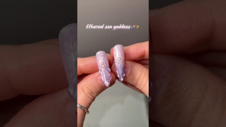 Pearl mermaid nails tutorial🧜🏼‍♀️✨  #nailinspo #nailtutorial #naildesigns #summernails #diynails