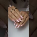 Oval dual form, nail extensions, rose, nude, tinted structure gel, glazed, baby pink French ￼