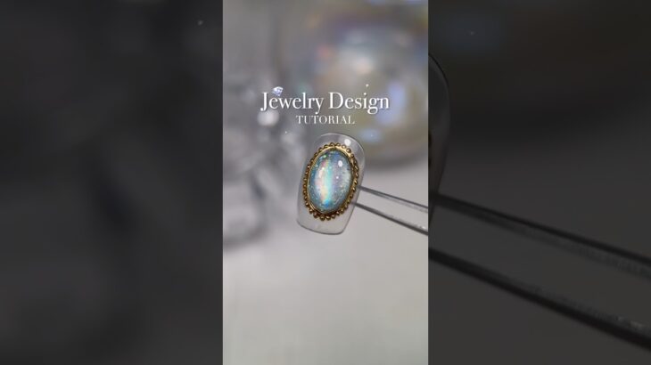 うるキラジュエリーデザイン🦋🩵　#shorts #nailtutorial #jewelrynails #cateyenails #gemstone #ジュエリーネイル #マグネットネイル