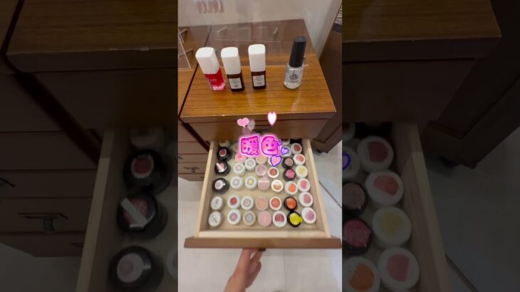 #ネイル収納 #ジェル収納　やってみた！みんなはメーカーで分ける派？色で分ける派？