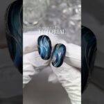 うねうねなみなみ💙　#shorts # bornpretty #naildesign #nailtutorial #cateyenails #bluenails #マグネットネイル #セルフネイル