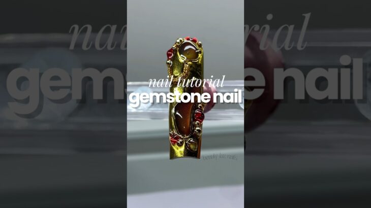 How to do 3D Gemstone Nails at Home 💅🏻💫💗 #nails #chromenails #nailart