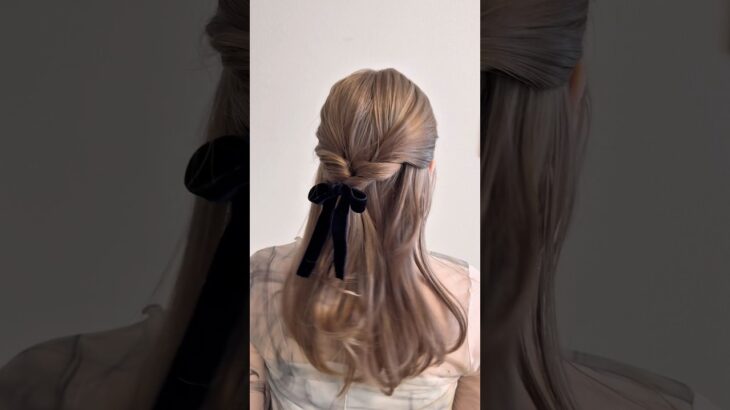 リクエストいただいたのでお呼ばれハーフアップしてみました🥰#ヘアアレンジ #ヘアアレンジ動画 #美容師#お呼ばれヘア