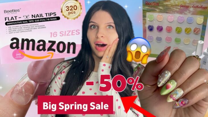 Amazon Big Spring Sale Nail Kit?! 💅 Beetles 20 Color Gel Set + Flat X Nail Tip Application