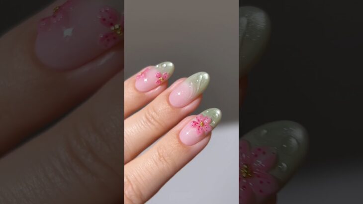 🧚🏻🫧🌸 dewy spring flower #nails #naildesign #nailart