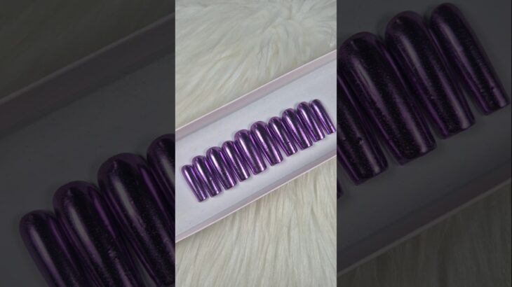 Introducing My First Chrome Option For My Press On Nail Business! 💜💅