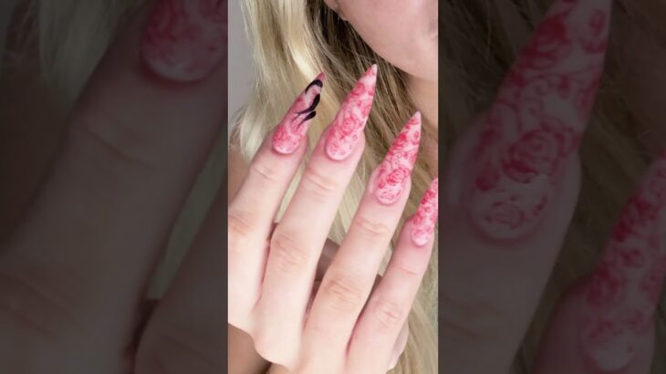 Thorny Rose Nail Set 🌹💅🏼| Meg Does Her Own Nails