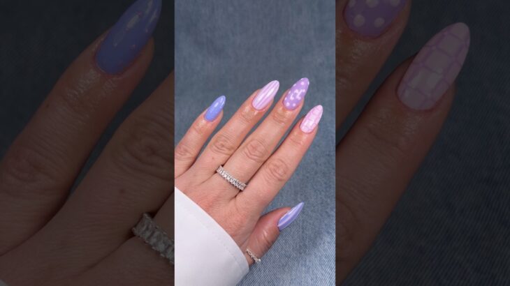 soft lavender set with mixed details 💜💅#lavendernails #naildesign #nailartist #nailinspo #gelnails