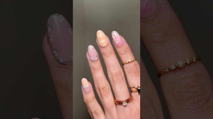 peach meets butter yellow🍑💛 #nails #naildesign #nailgelart #nailart