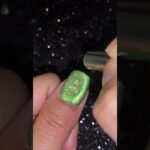 🌿✨ Spring Nail Inspo  Holographic Green Plus Green Cat Eye Shine🌈✨ Green lover must try! 🙌