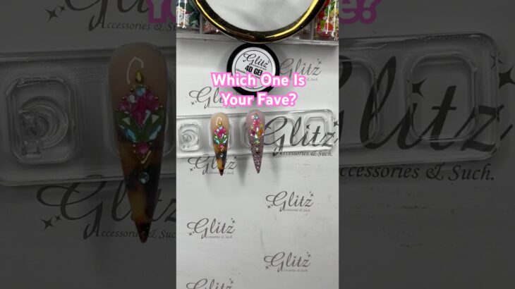 Beginners Flatback Crystal Nail Designs Inspo 💐💎