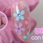 Uñas con Flores de Colores 💅🏼✨ Nail Art