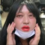 女装男子のメイク動画/薄めナチュラルメイク/極厚唇メイク/派手じゃないメイク/チーク/美容/コスメ/ナチュラルメイク