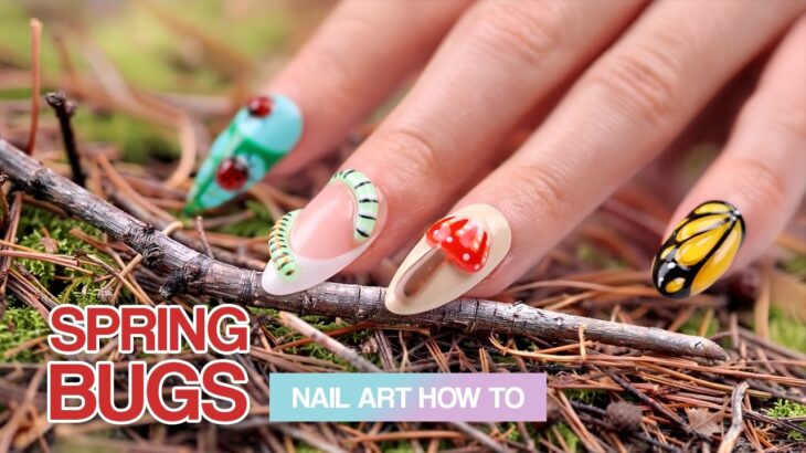 Spring Bugs Nail Set 🐞🐛 | Nail Art How To