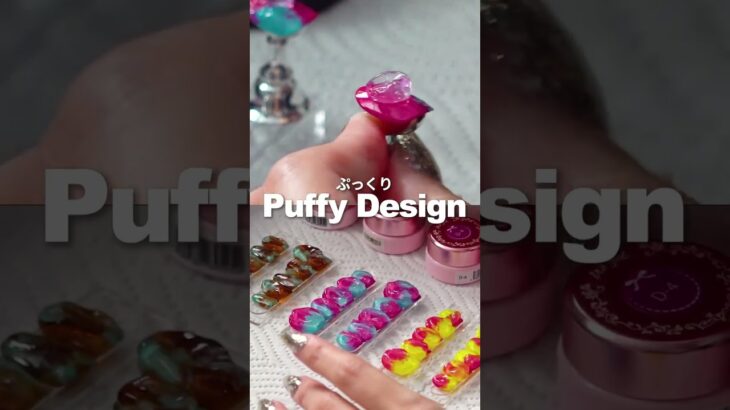 【ネイルチップ】ぷっくり×バイカラー💅