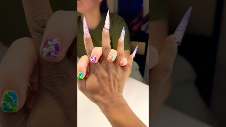 MULTICOLOR BLOOM GEL CHROME🌈 @bornprettyofficial #nails #nailart #nailtutorial #shorts #nails #mani