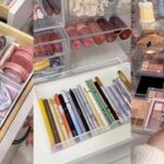 ASMR MAKEUP STOCKING & ORGANIZING VANITY 🎀