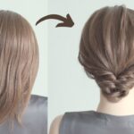 大人かわいいダブルくるりんぱの簡単まとめ髪 l Easy Twisted Low Bun Tutorial / Elegant Updo for Medium & Long Hair