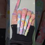 Aquarium Glitter Care Bear Nail Art Design #nailart #naildesign #aquariumnails #carebears #subscribe