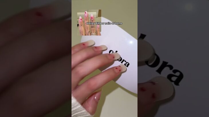 Hailey Bieber nails at home