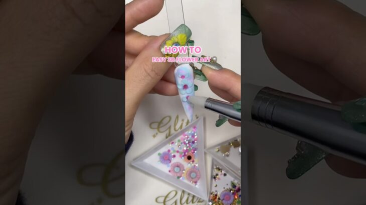 How to easy 3D flower nailart   #glitzaccessoriesandsuch #3dnailarts #glitz4dgel