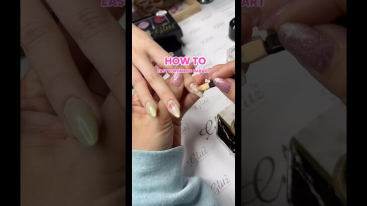 How to easy chromatic nailart #glitzaccessoriesandsuch #chromaticgel