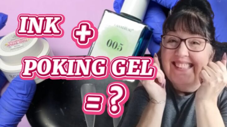 Nail Ink & Poking Gel = What?!! | Easy Abstract Nail Art Tutorial