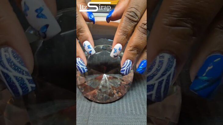 Zeta Phi Beta Founders’ Day Nail Design on Builder Gel Nails | Itz Sirap