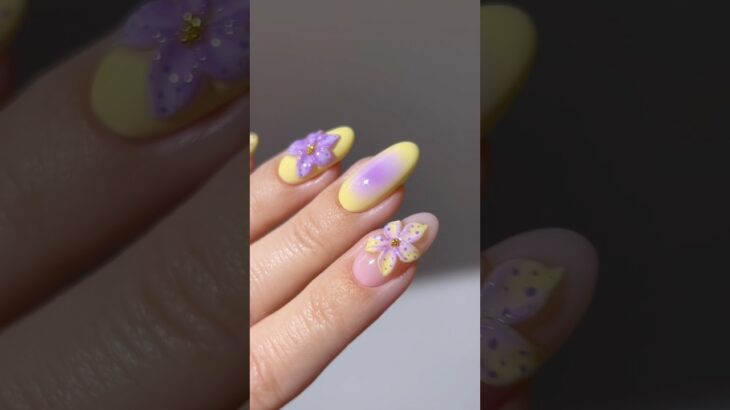 🌼🪻 3D spring flower #nails #naildesign #nailart