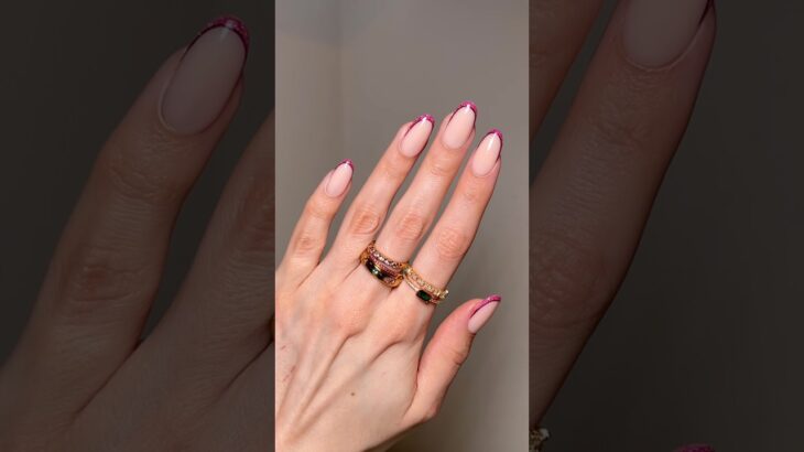 cute little micro frenchies 🌸✨ #nails #nailgelart #naildesign #nailart