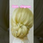 Uピンパール飾りがかわいいまとめ髪シニヨン✨Upin Pearl Chignon【Updo Lover】 #簡単ヘアアレンジ #hairtutorial #shorts