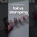 Trying Nail Stamping for the first time 😱 what do you prefer nail foils or stamping plates? #nails