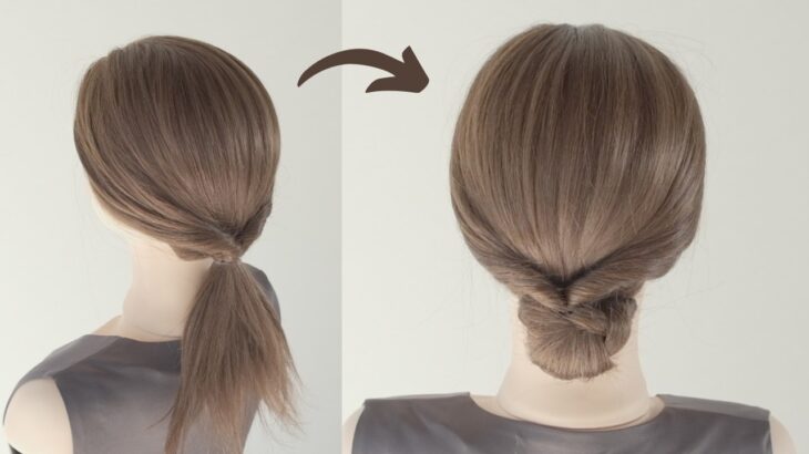 [簡単ヘアアレンジ解説]シンプルだけど上品なまとめ髪/ Simple and Elegant Hairstyle