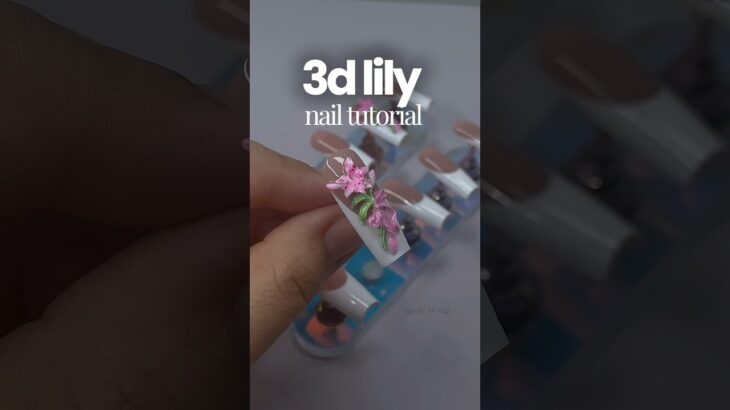 How to do 3D Lily Flower using a nail MOLD 😱 #3dnails #springnails #nailart