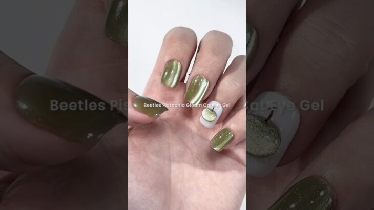 3D Green Apple Nails 🍏