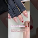 Cute nails design tutorial 🍒💖 #nailgelart #nails #nailart