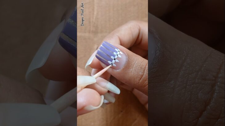 💜🤍🖤Beginners special easy nailart with Safety Pin #nailart #shortsfeed #youtubeshorts #trending