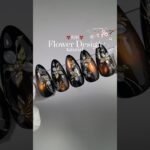 お正月にぴったりな和風お花デザイン👘🎍✨　#shorts #nailtutorial #flowernails #cateyenails #マグネットネイル #お正月ネイル #フラワーネイル