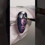ハケ筋が残るジェルで作るフラワーアート｜フェミニンメモリージェル #nail #nailart rt #ジェルネイル